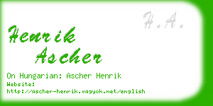 henrik ascher business card